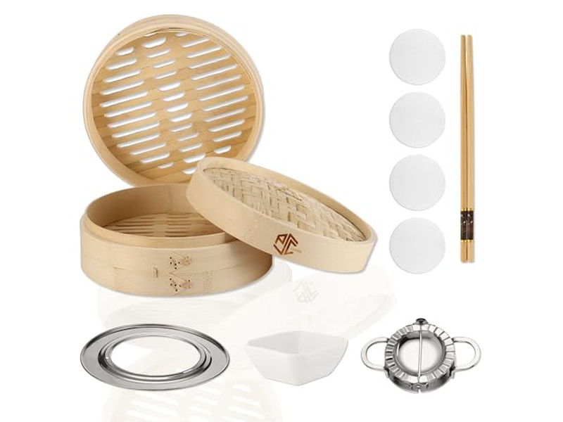 مبخرات ألمنيوم للطهي سلة بخار الخيزران