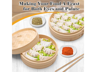 وعاء كعك البخار الآلي سلة بخار الخيزران