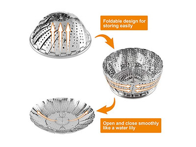 وعاء مومو ألمنيوم للطعام سلة بخار الخيزران
