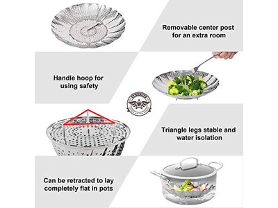 وعاء مومو ألمنيوم للطعام سلة بخار الخيزران