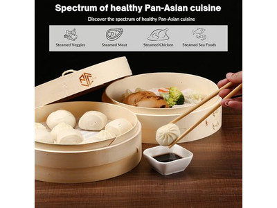 مبخرات ألمنيوم للطهي سلة بخار الخيزران