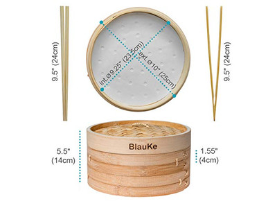 حشوات الأواني الكبيرة المصنع سلة بخار الخيزران