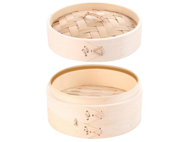 منتجات أواني البخار سلة بخار الخيزران ثلاثية الطبقات