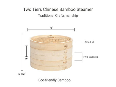 أواني طهي بالبخار للطعام سلة بخار الخيزران
