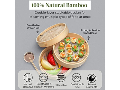 سلال التبخير سلة بخار الخيزران